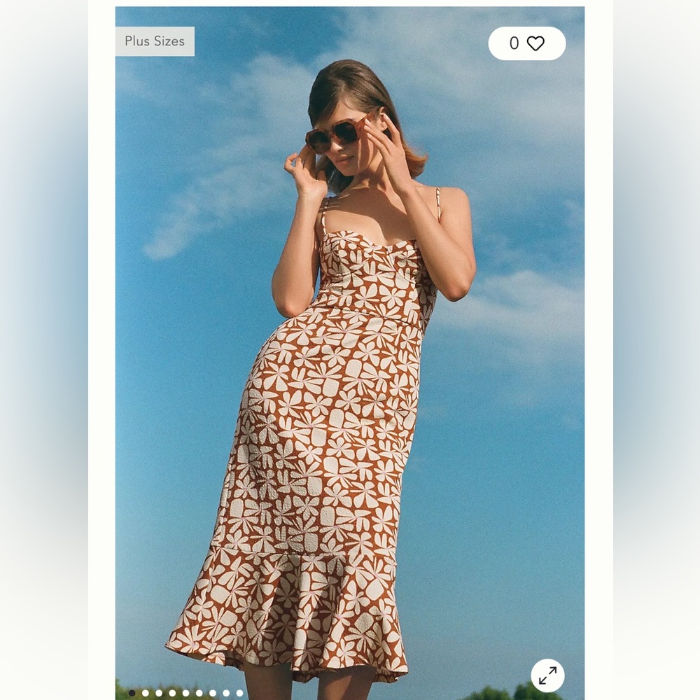 Beautiful Hutch Floral Slim Midi Dress from Anthropologie.